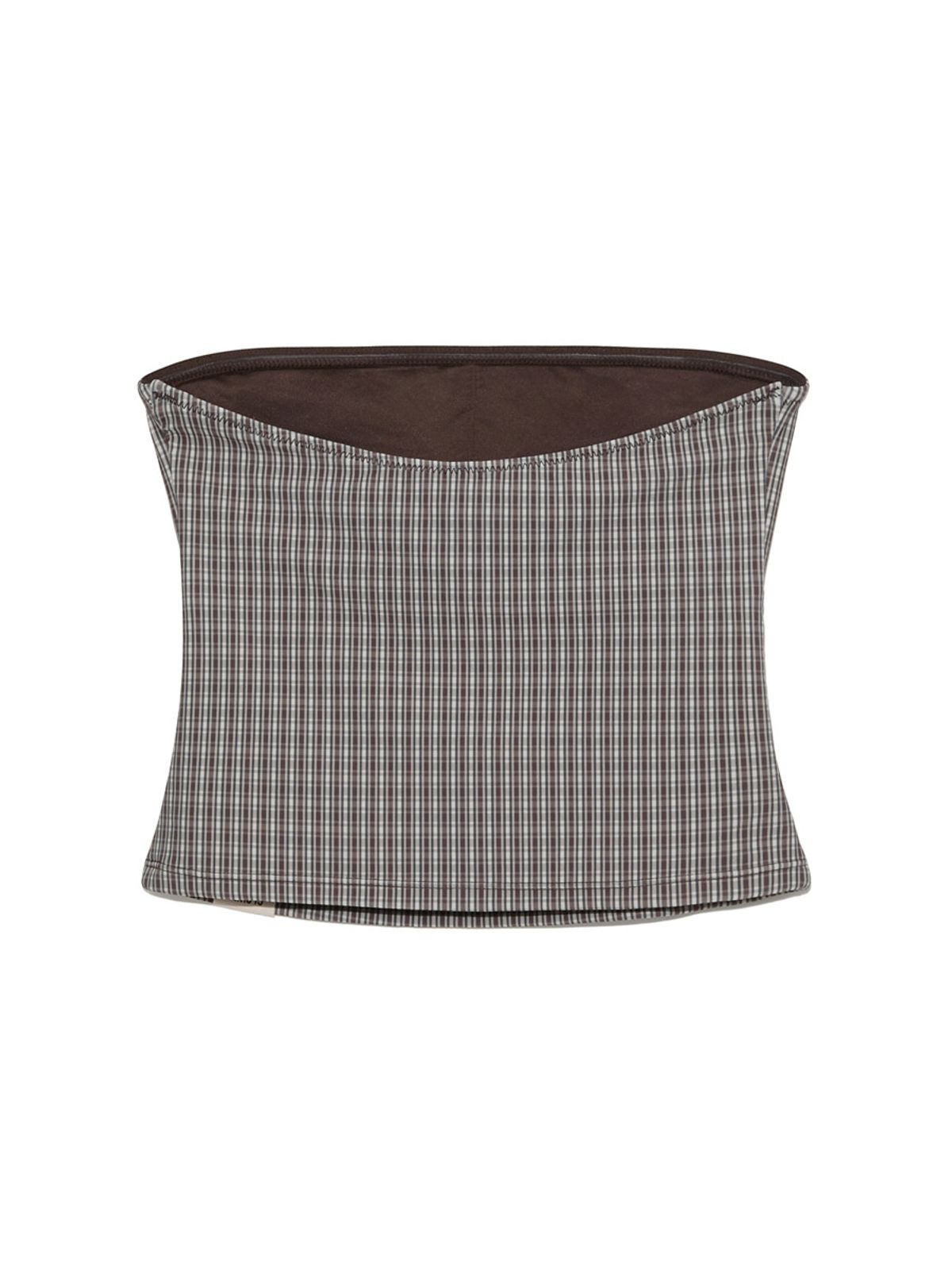 글로니(GLOWNY) G GINGHAM BANDEAU (BROWN)