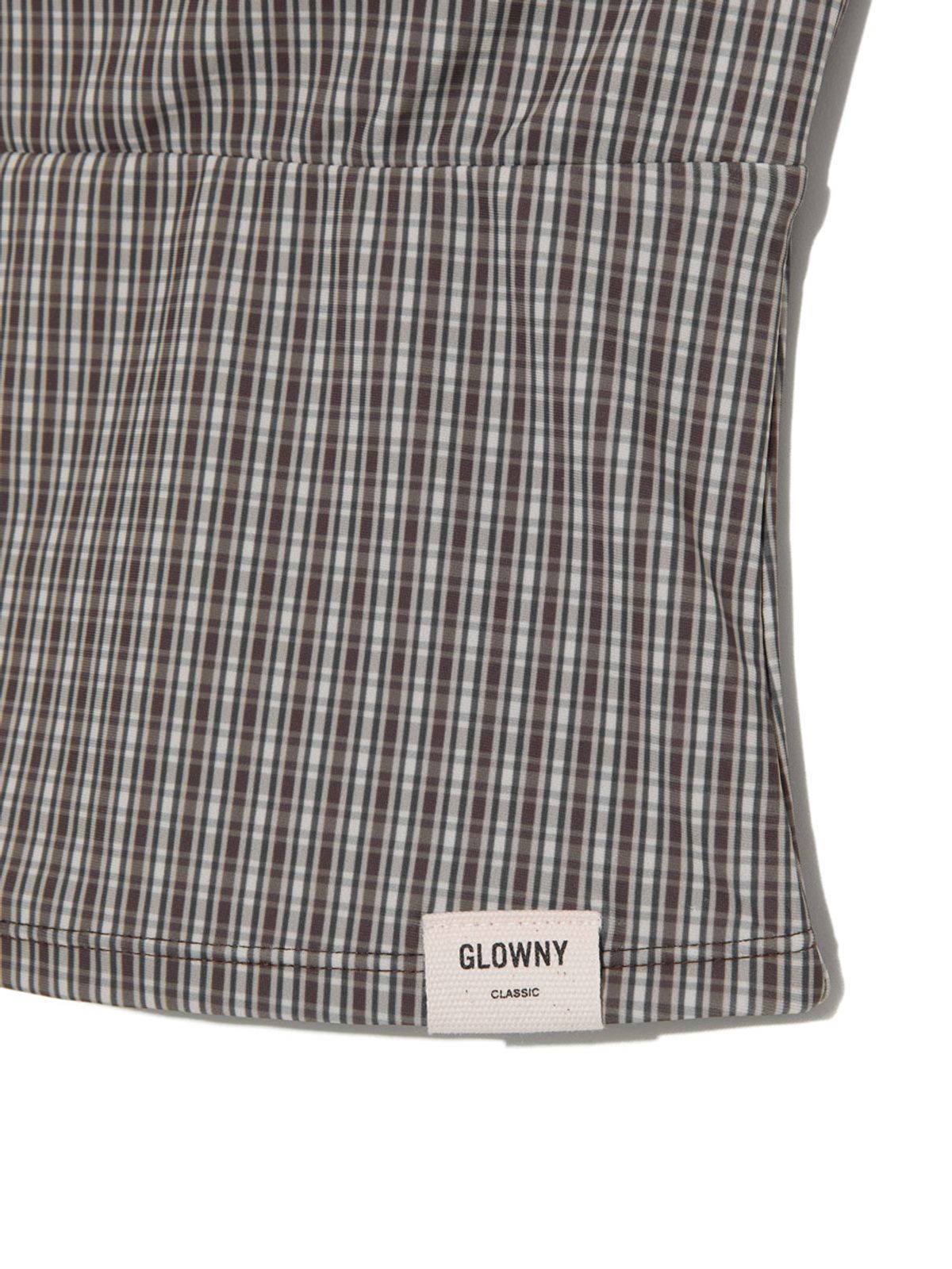 글로니(GLOWNY) G GINGHAM BANDEAU (BROWN)