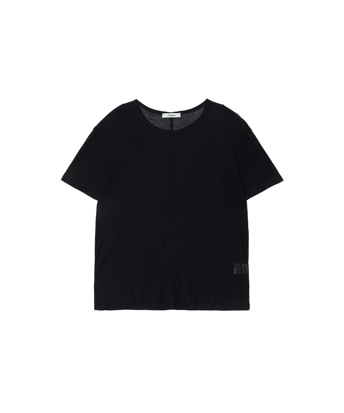 그라스플랜(GRASPLAN) See-Through Tencel Wool T-shirt_Black