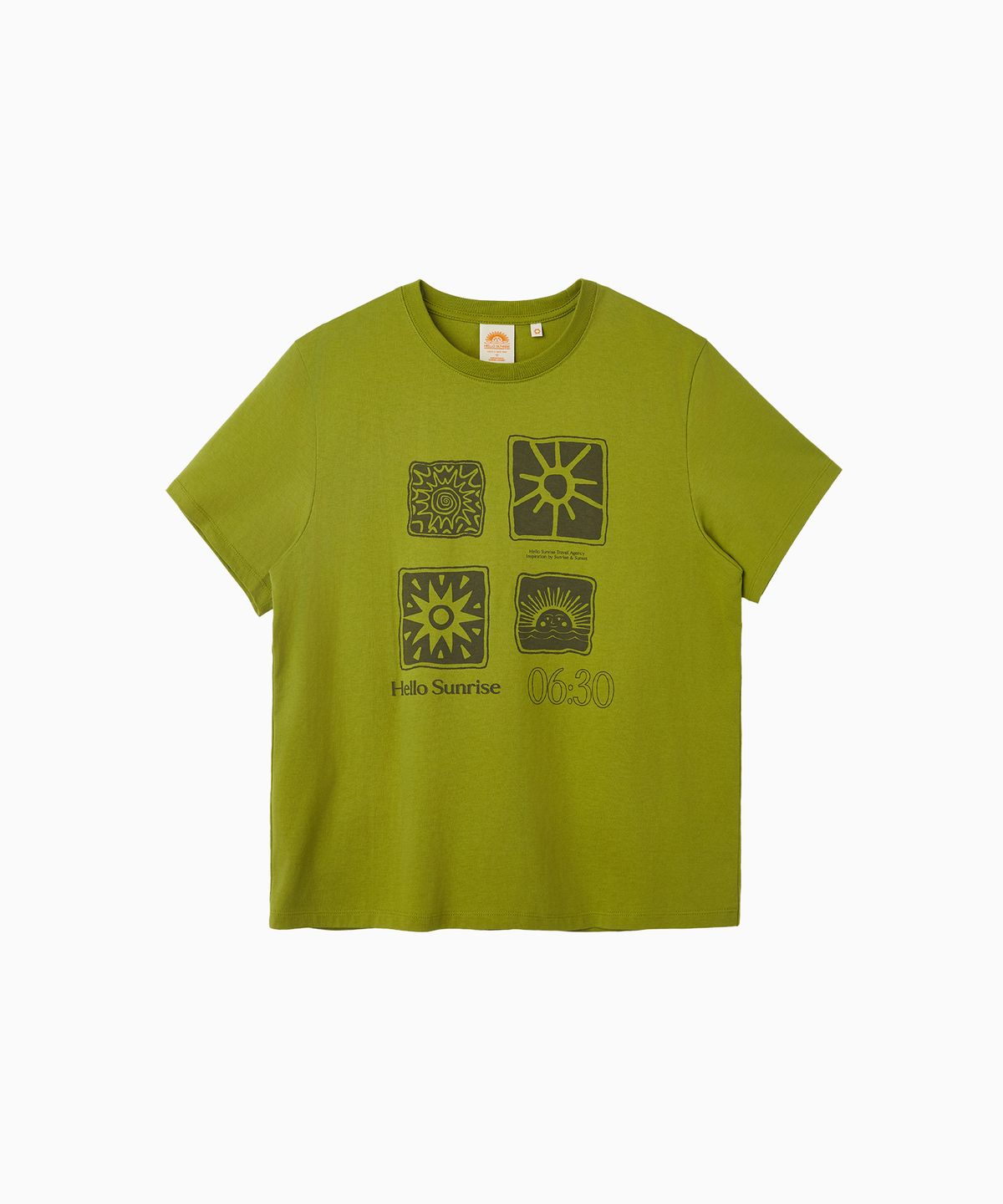 헬로 선라이즈(HELLO SUNRISE) Sun Stamp Tee_Olive