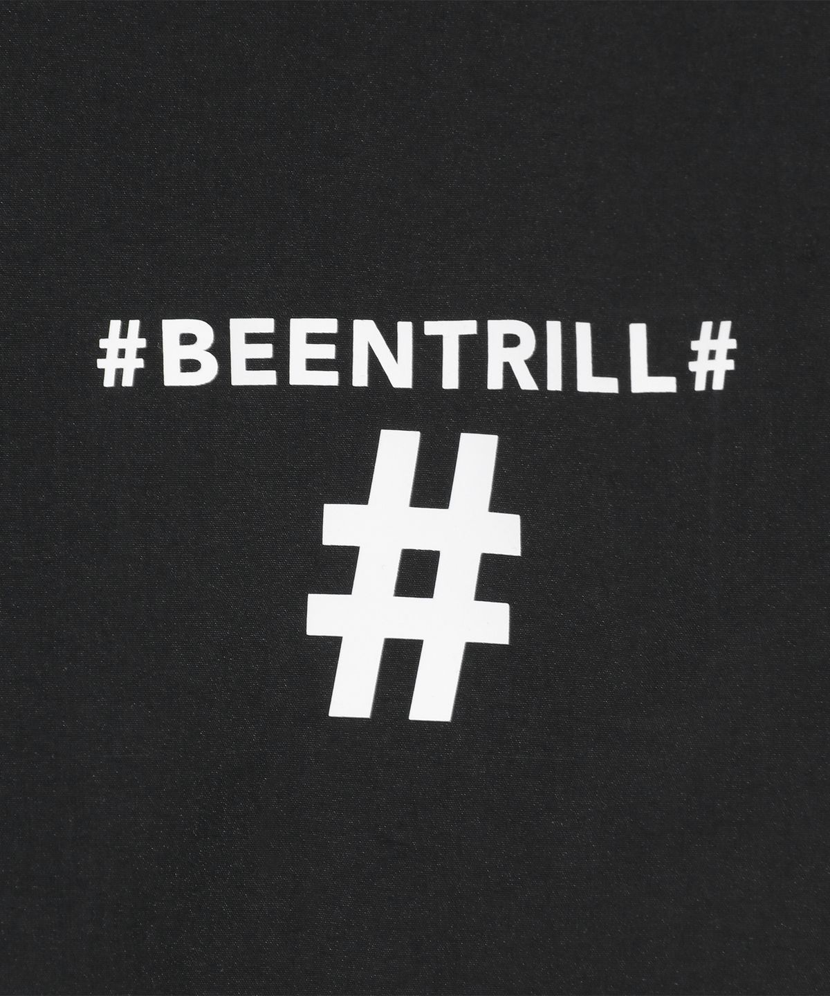 빈트릴(BEENTRILL) 에센셜 스몰 로고 우븐 트랙 팬츠(블랙)