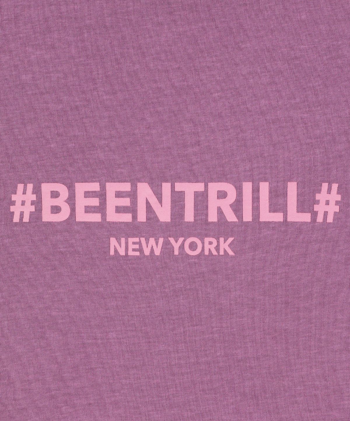 빈트릴(BEENTRILL) 우먼스 에센셜 뉴욕 레터링 로고 반팔티(바이올렛)