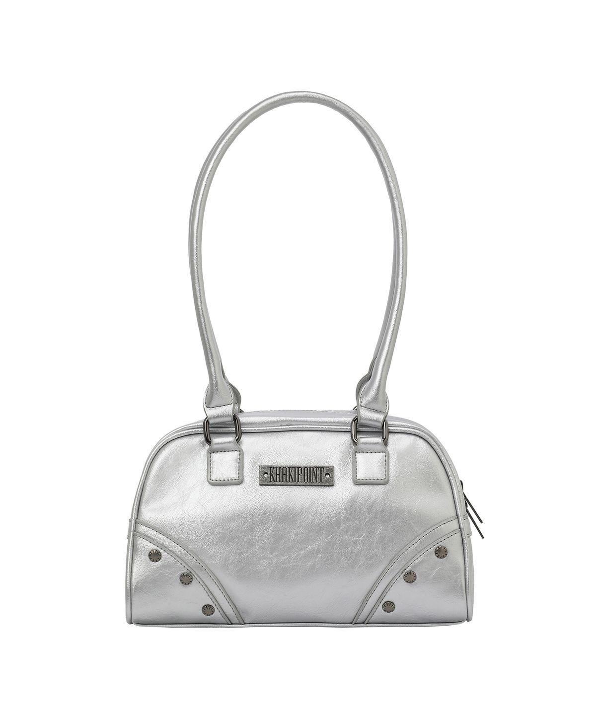 카키포인트(KHAKIPOINT) Stud Boston Bag (silver)