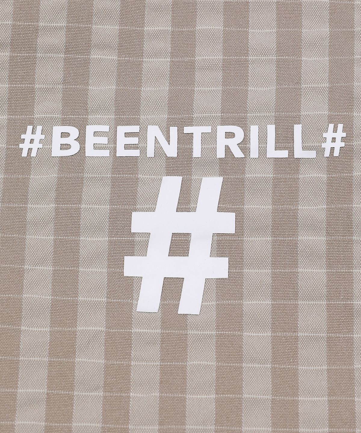 빈트릴(BEENTRILL) 에센셜 라이트 우븐 서머 체크 윈드브레이커(베이지)