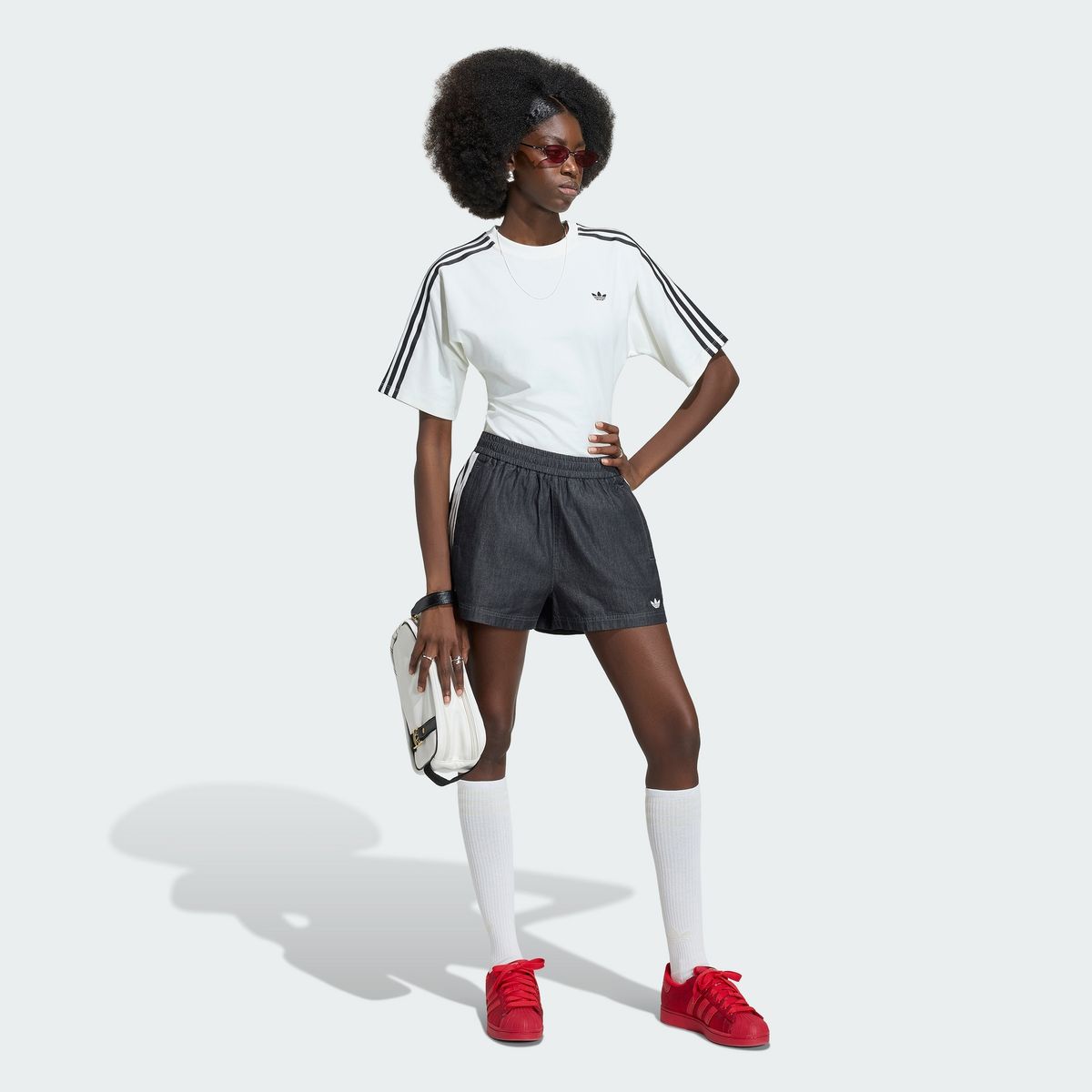 아디다스(ADIDAS) 서머 글로우 데님 숏 팬츠 - 미디엄데님 / KY3171