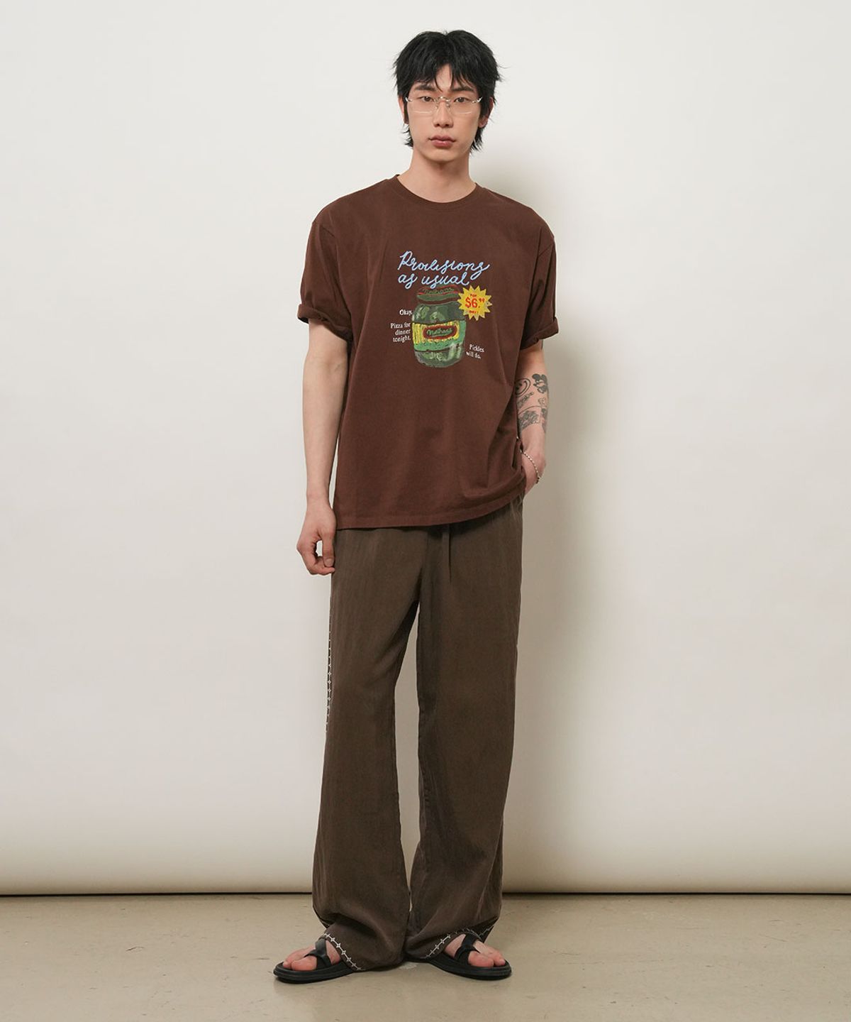 제너럴아이디어(GENERALIDEA) UNISEX 스티치 포인트 밴딩 팬츠 [2COL] / GF2UPT017