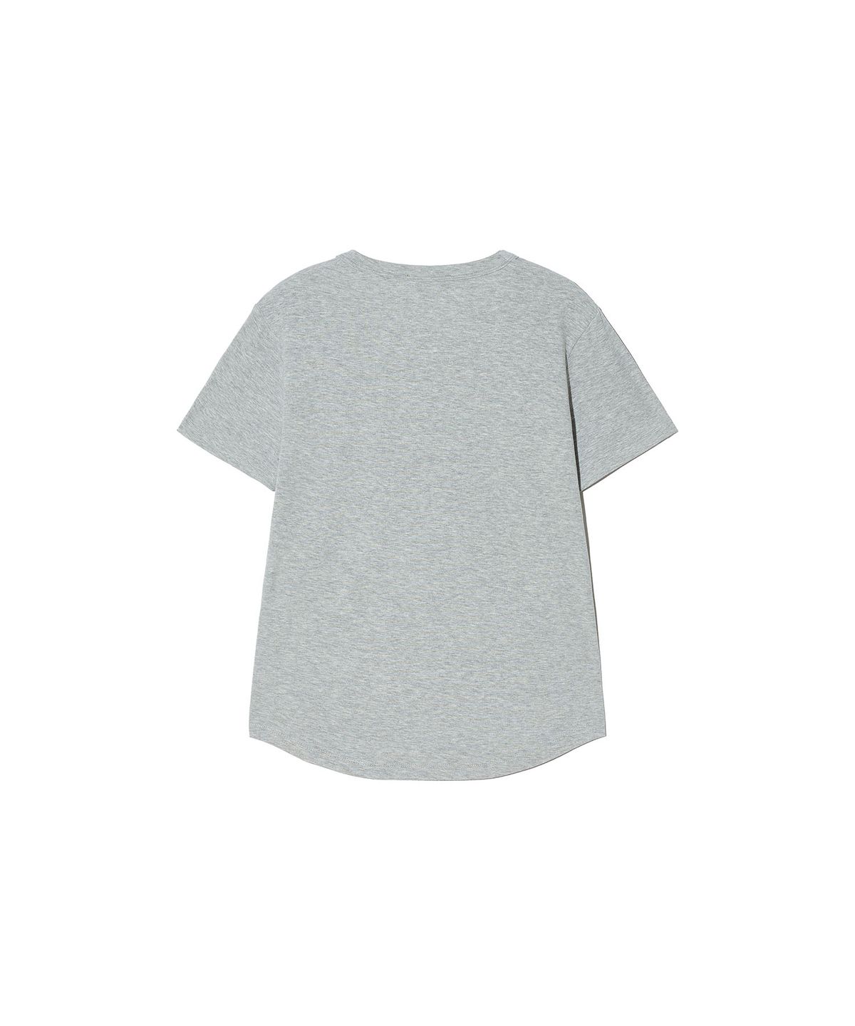 그라스플랜(GRASPLAN) Logo U-neck Half Sleeve T-shirt_Melange Gray