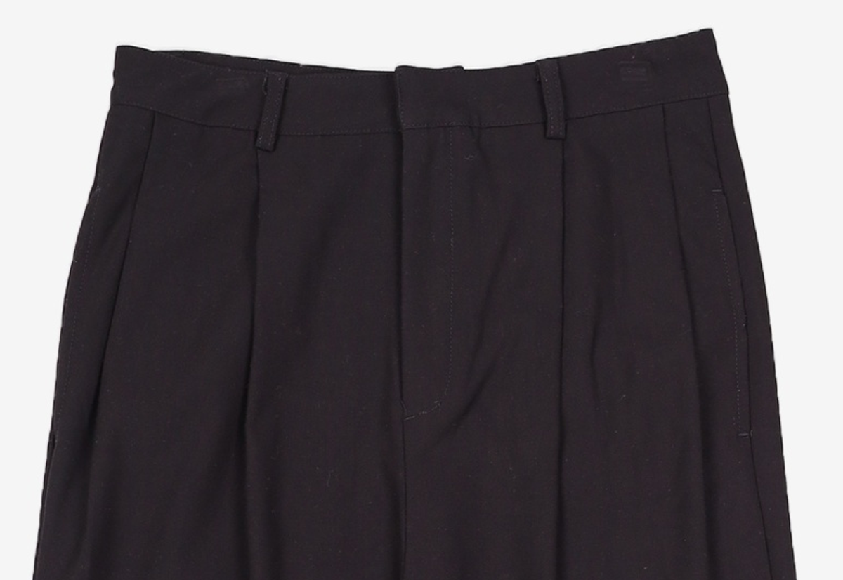 토피(TOFFEE) WOOL 투턱 와이드 슬랙스 (BLACK) S