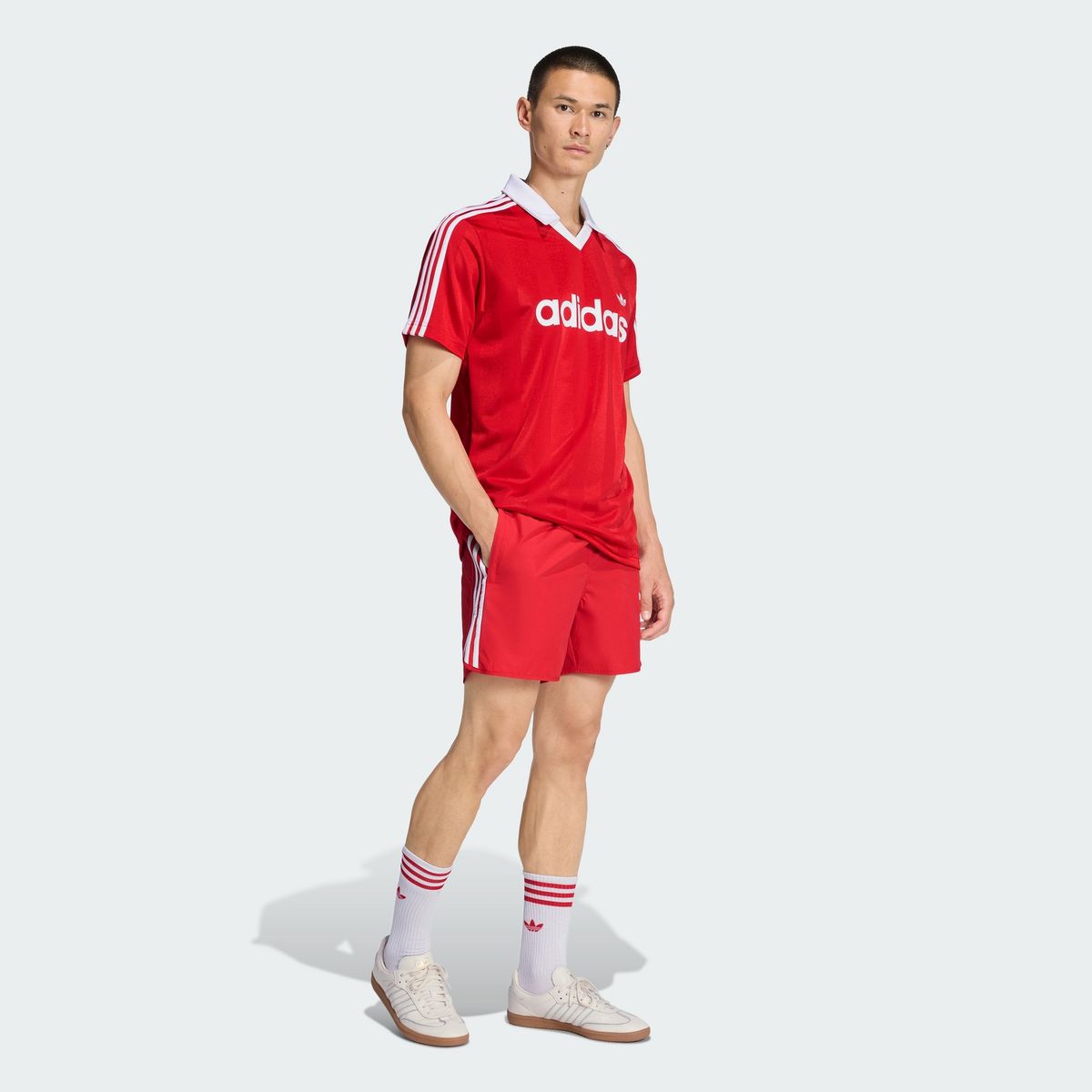 아디다스(ADIDAS) 아카이브 칼라 엔지니어드 져지 - 레드 / KE3583