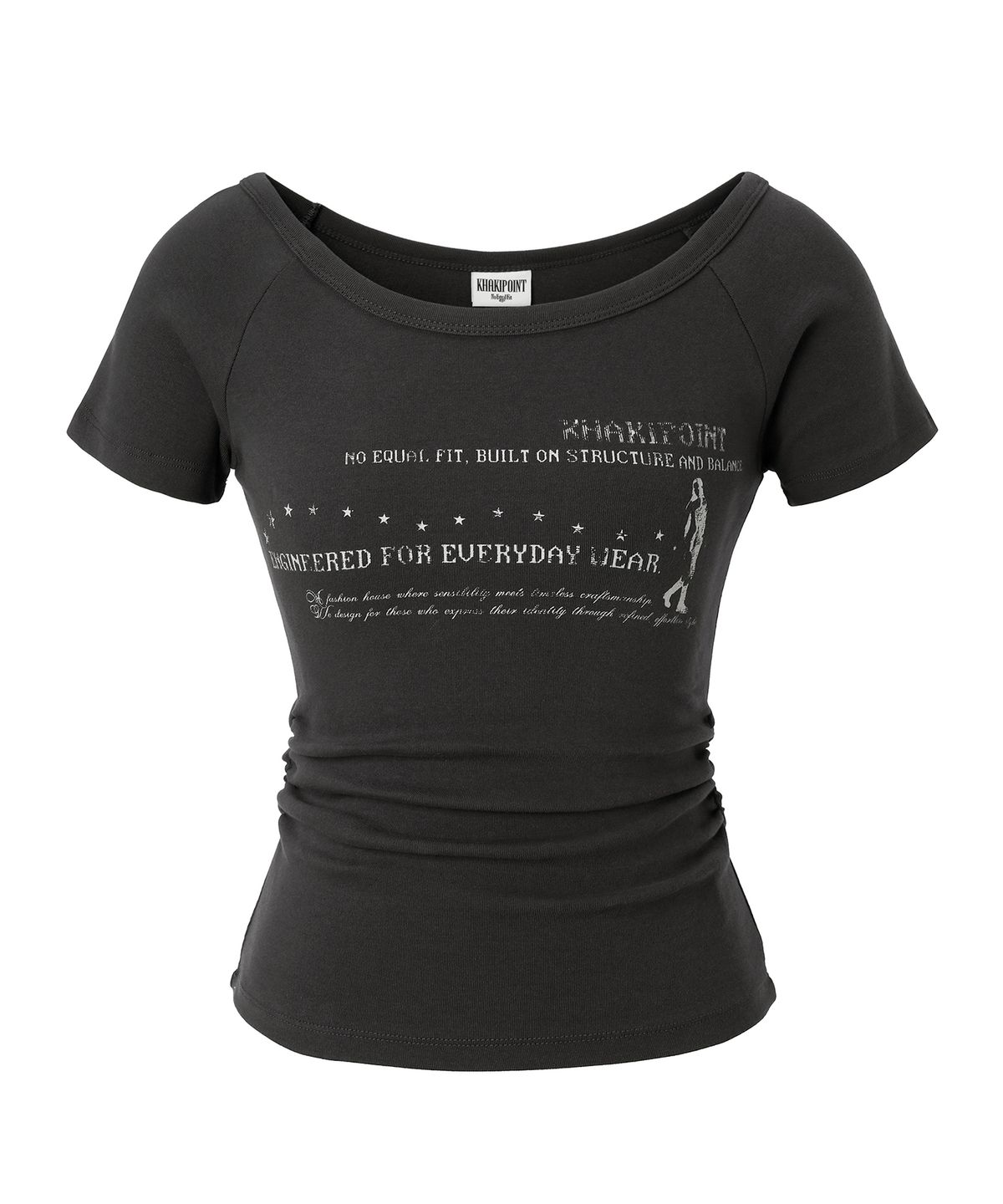 카키포인트(KHAKIPOINT) KIE Shirring Top (charcoal)