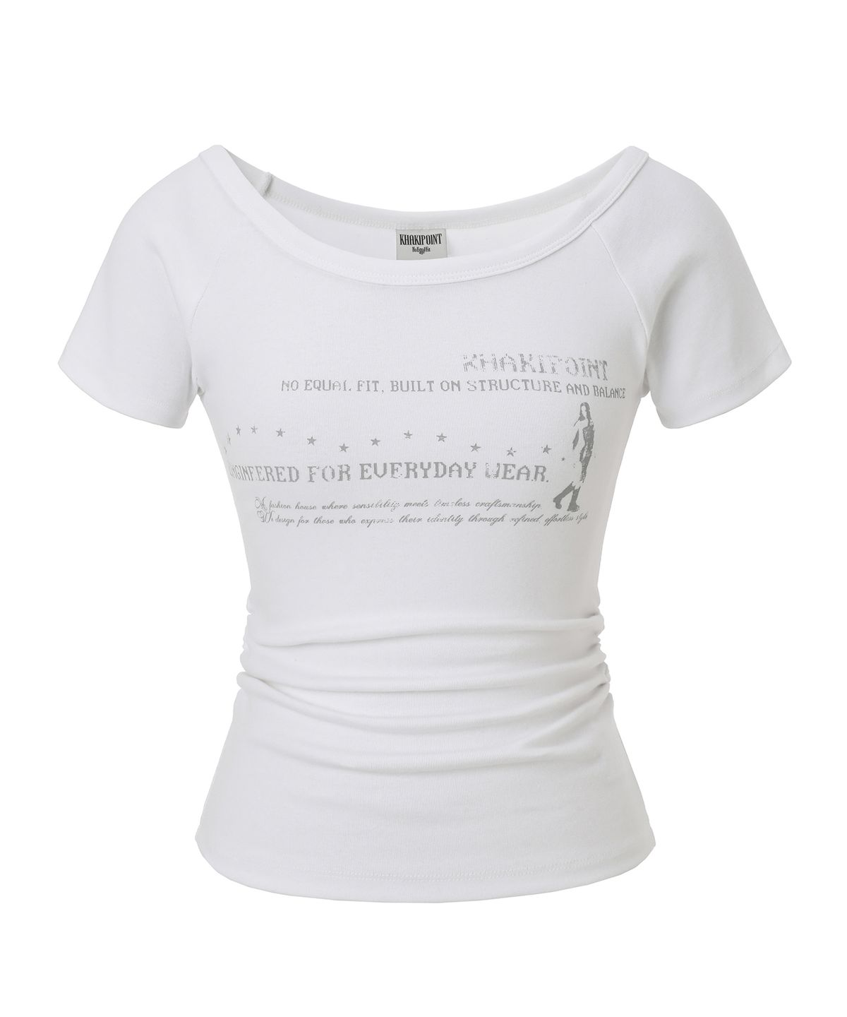 카키포인트(KHAKIPOINT) KIE Shirring Top (white)