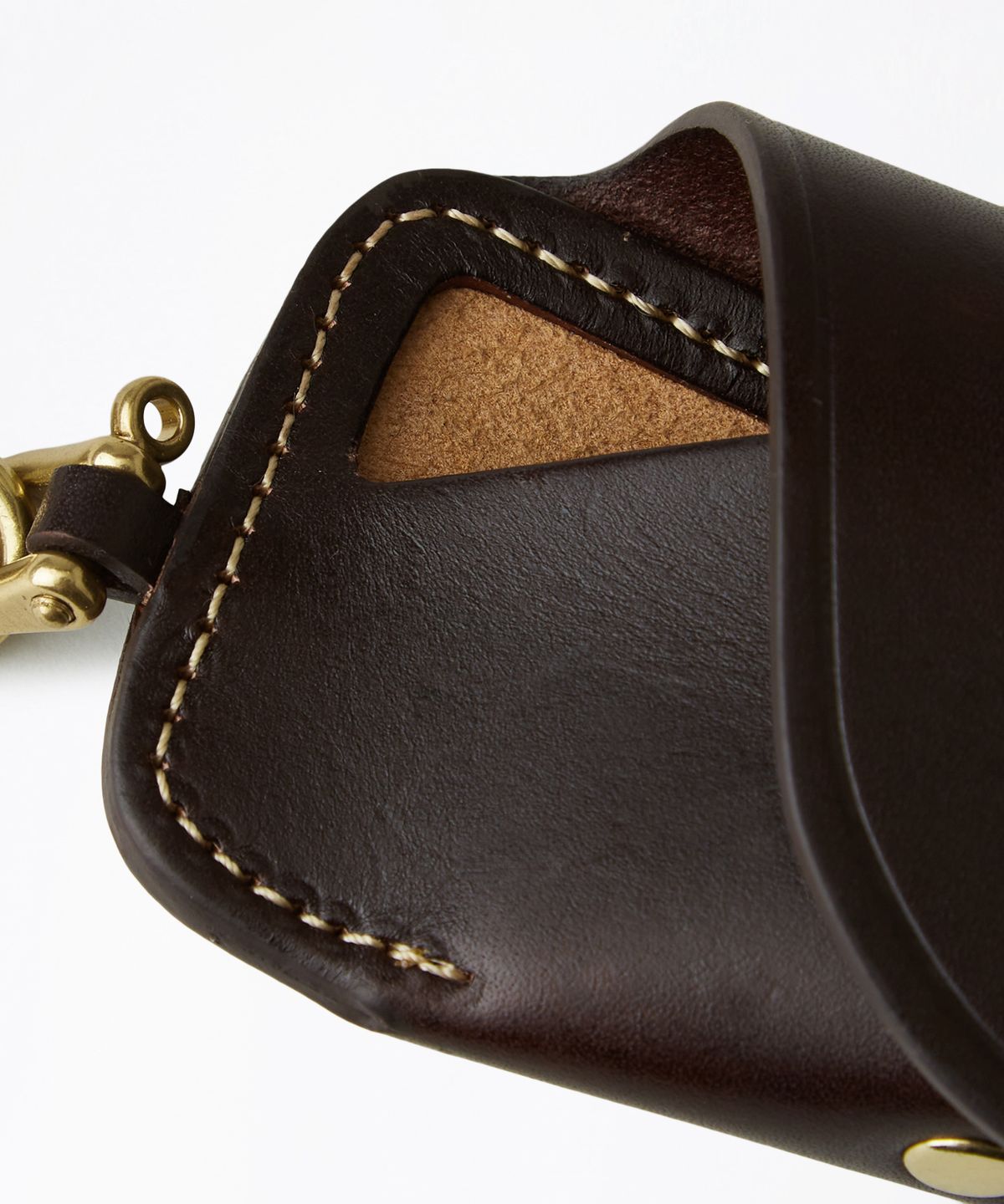 아웃스탠딩(OUTSTANDING) LEATHER GLASSES KEYRING CASE_BROWN