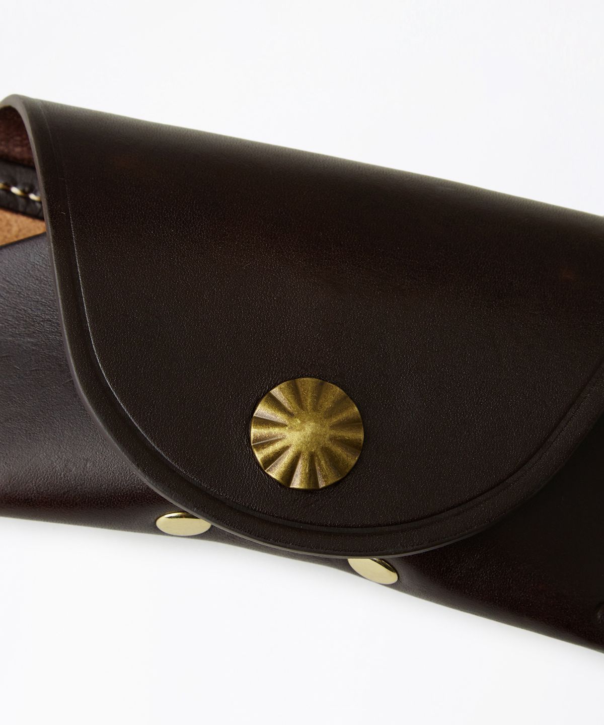 아웃스탠딩(OUTSTANDING) LEATHER GLASSES KEYRING CASE_BROWN