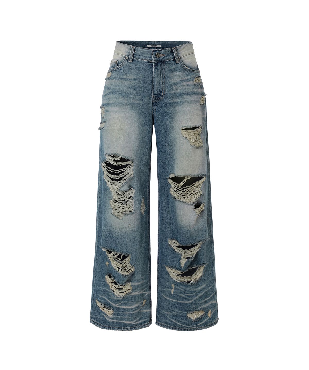 카키포인트(KHAKIPOINT) Rough Cut Wide Denim (blue)