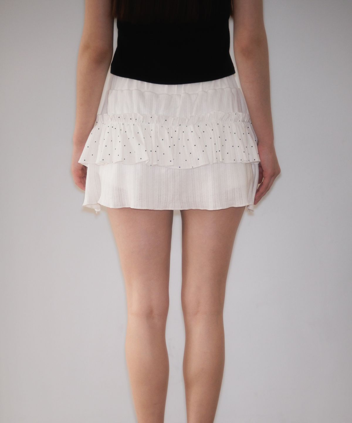 로제프란츠(ROSEFRANTZ) Cancan Frill Mini Skirt [White]