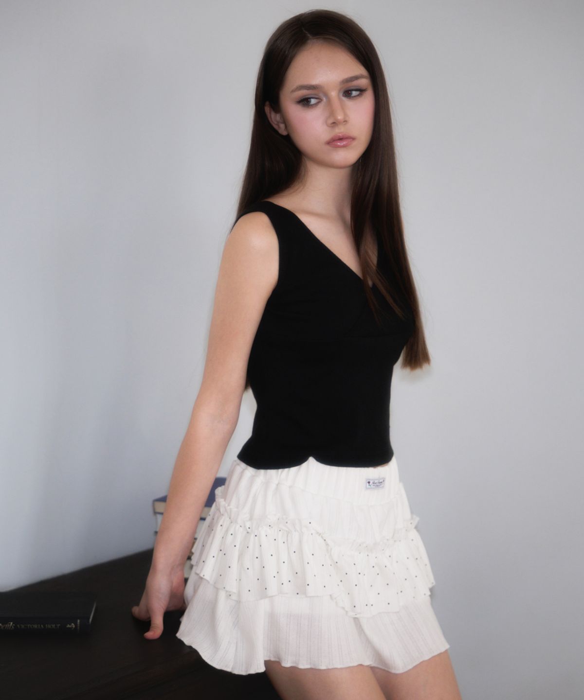 로제프란츠(ROSEFRANTZ) Cancan Frill Mini Skirt [White]