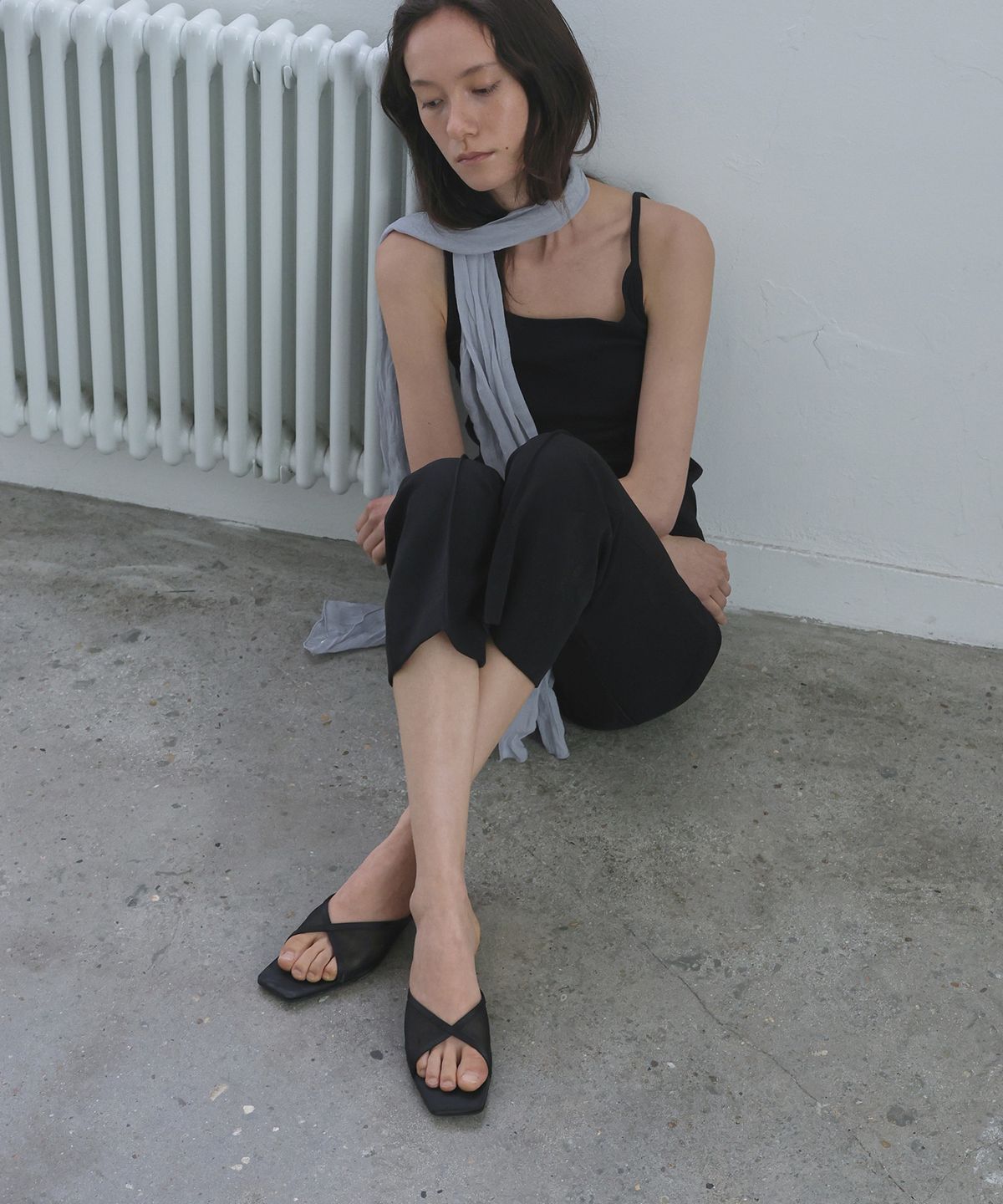 에퓨레(EPURE) LEAH Mesh Wedge Mules (3color)