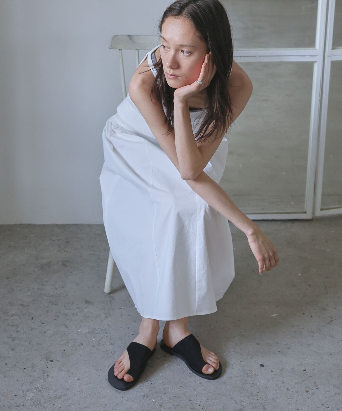 에퓨레(EPURE) COVI Suede Flat Slides (2color)