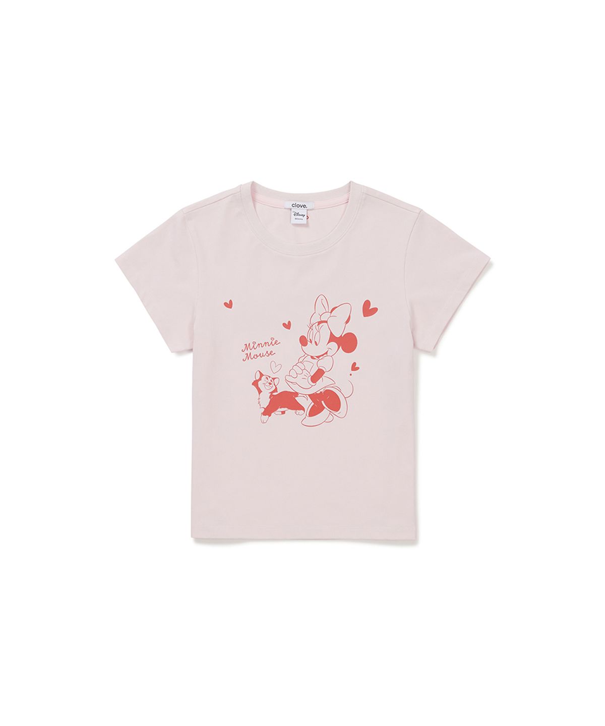 클로브(CLOVE) [26SM clove] Minnie_Crop T-Shirt (Pink)