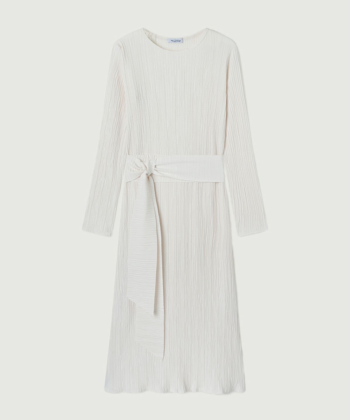 머지앤밍글(MERGE&MINGLE) Iconic Pleats Maxi Belted Dress (Ivory)