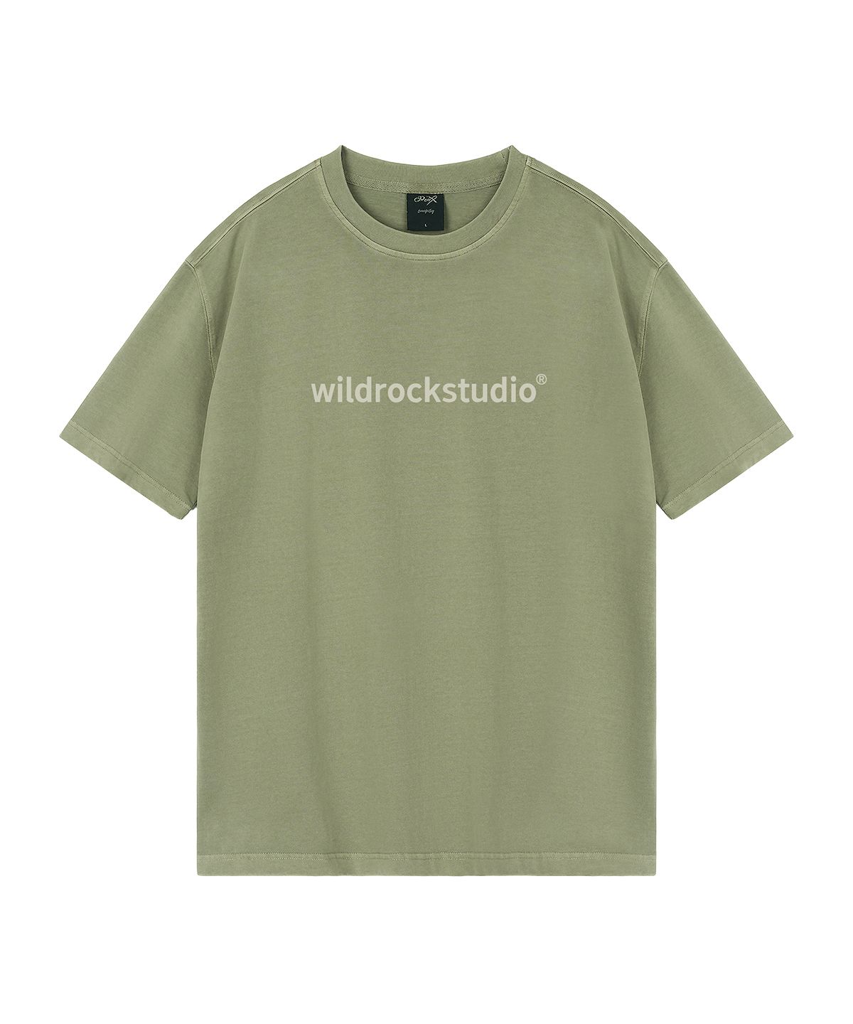 와일드락(WILDROCK) Standard Logo 피그먼트 오버핏 반팔 티셔츠 (크롭 포함)