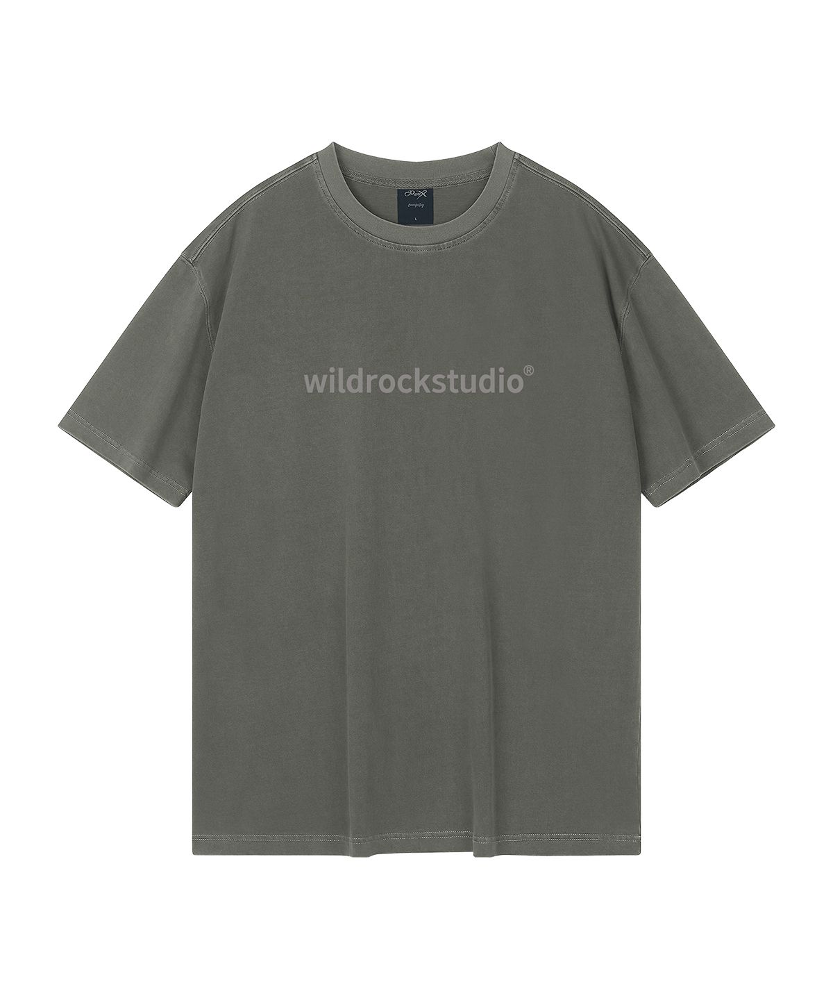 와일드락(WILDROCK) Standard Logo 피그먼트 오버핏 반팔 티셔츠 (크롭 포함)