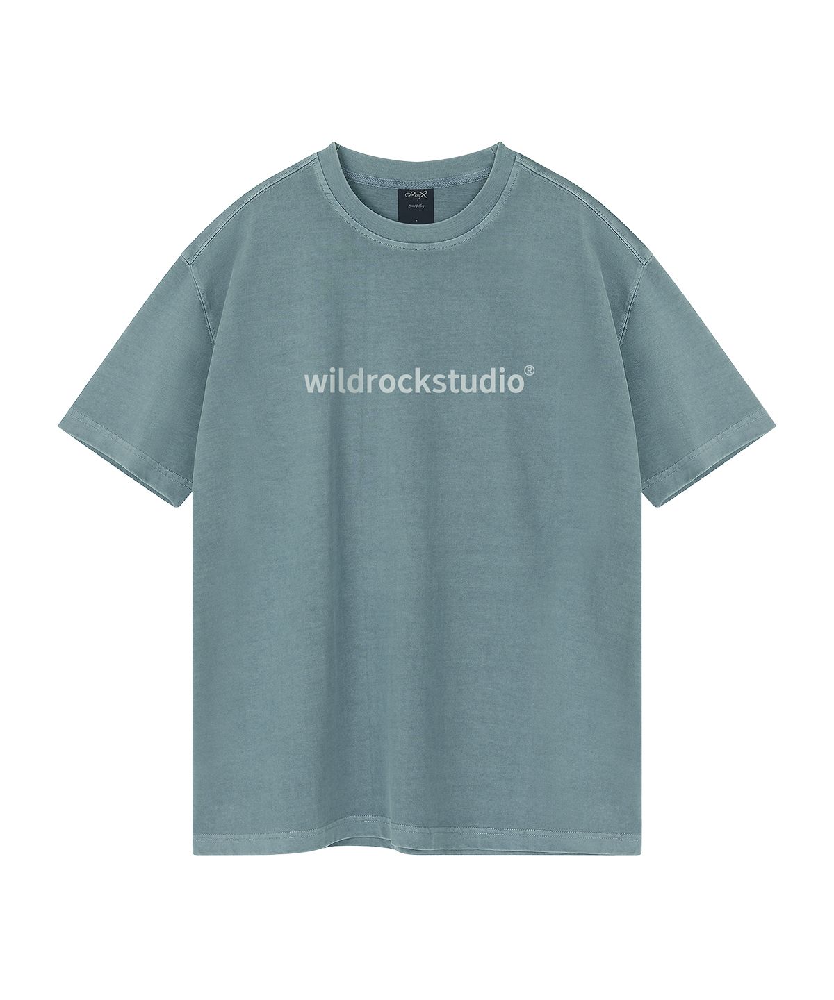 와일드락(WILDROCK) Standard Logo 피그먼트 오버핏 반팔 티셔츠 (크롭 포함)