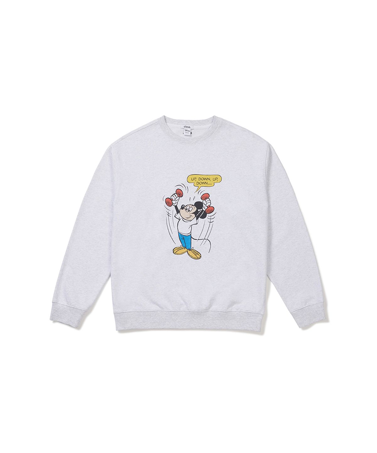 클로브(CLOVE) [26SM clove] Mickey_Sweatshirt_Men (Light Grey)