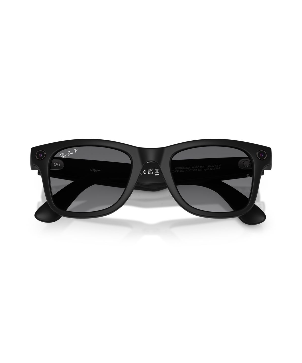 레이밴(RAYBAN) [Ray-Ban Meta] WAYFARER 선글라스 (Polar) - 매트 블랙 / 0RW4012601ST3