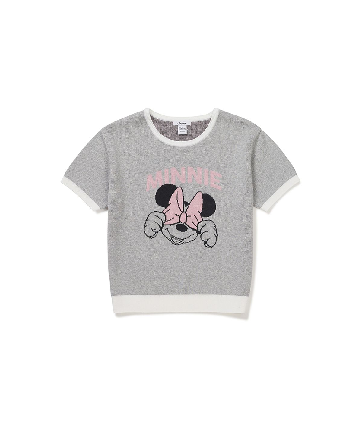 클로브(CLOVE) [26SM clove] Graphic Jacquard Knit Top (Light Grey)