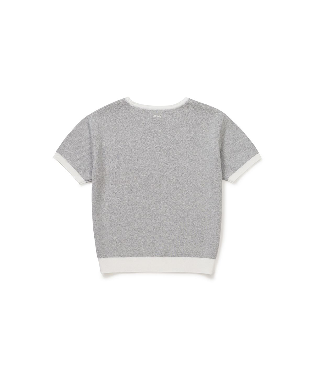 클로브(CLOVE) [26SM clove] Graphic Jacquard Knit Top (Light Grey)