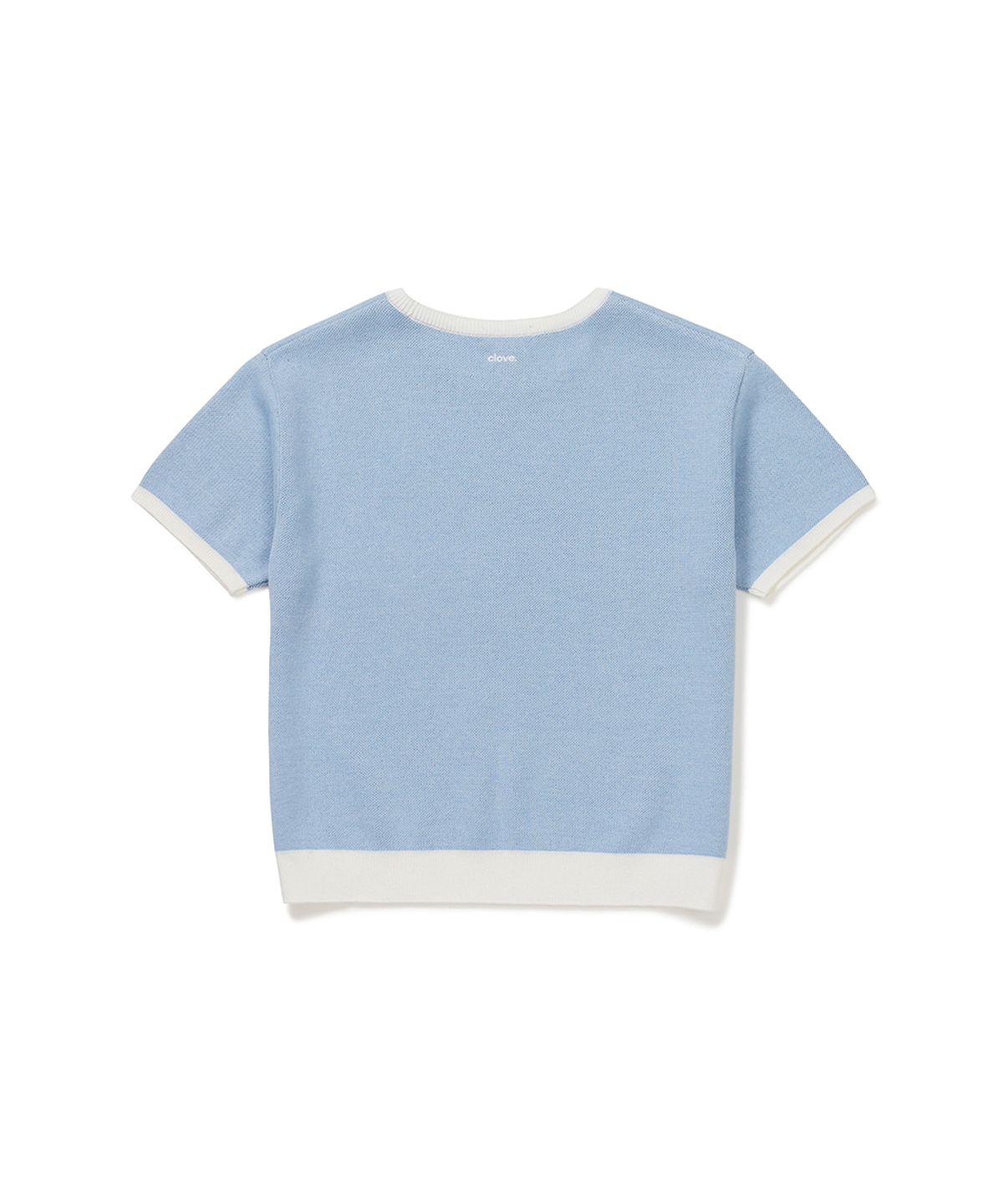 클로브(CLOVE) [26SM clove] Graphic Jacquard Knit Top (Light Blue)