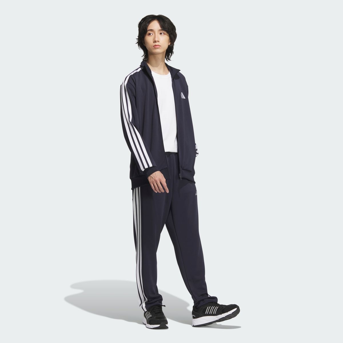 아디다스(ADIDAS) 3S 레귤러 핏 더블니트 트랙 재킷 JV6978