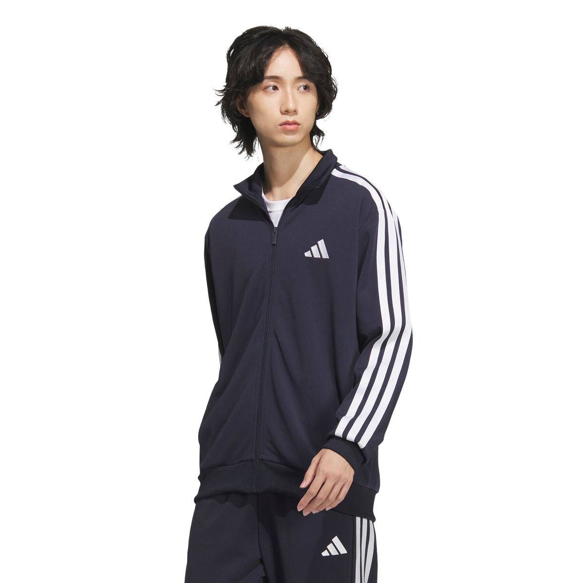 아디다스(ADIDAS) 3S 레귤러 핏 더블니트 트랙 재킷 JV6978