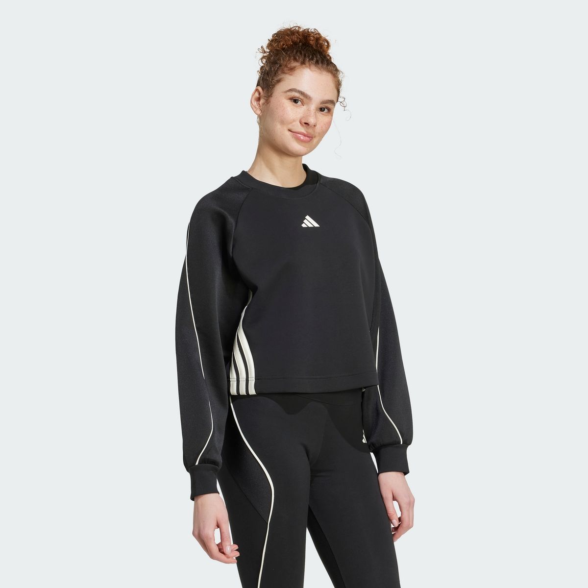 아디다스(ADIDAS) 스타디움 3-스트라이프 크루넥 스웨트셔츠 JL6996