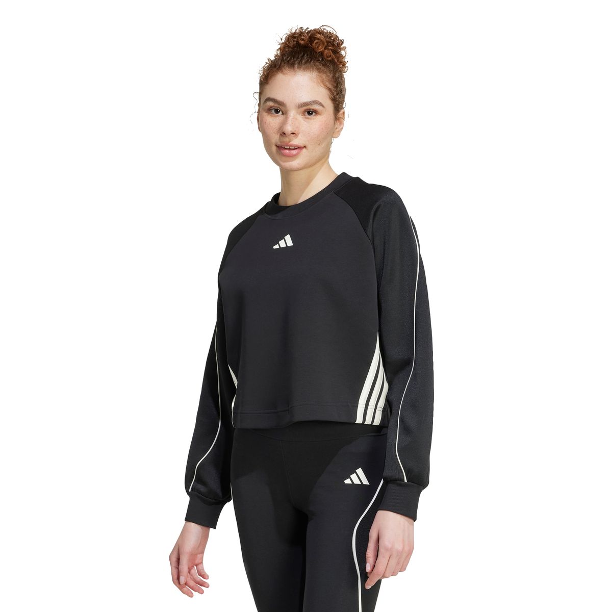 아디다스(ADIDAS) 스타디움 3-스트라이프 크루넥 스웨트셔츠 JL6996