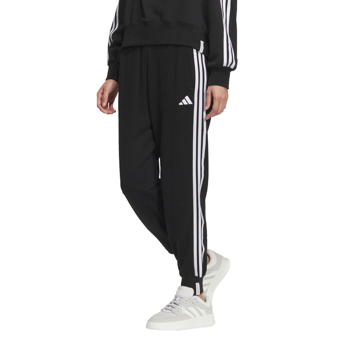 아디다스(ADIDAS) 에센셜+ 3S 프렌치 테리 테이퍼드 팬츠 JW4491