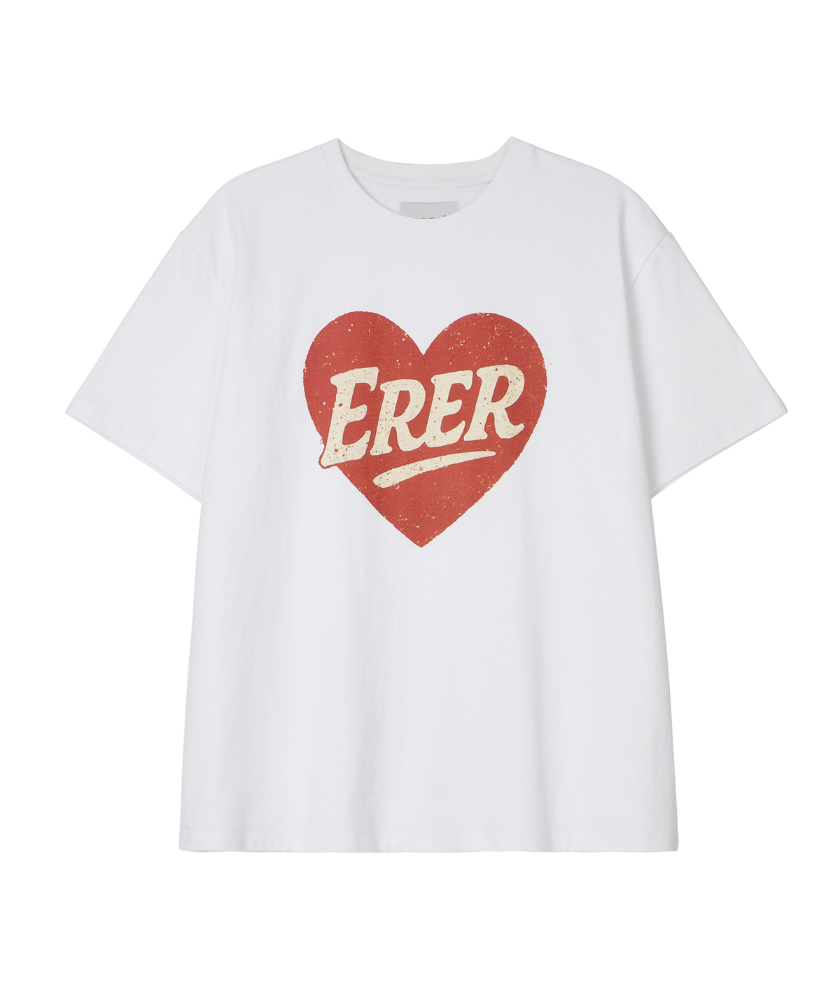 에르에르(ERER) Oversized Heart Logo T-shirt White