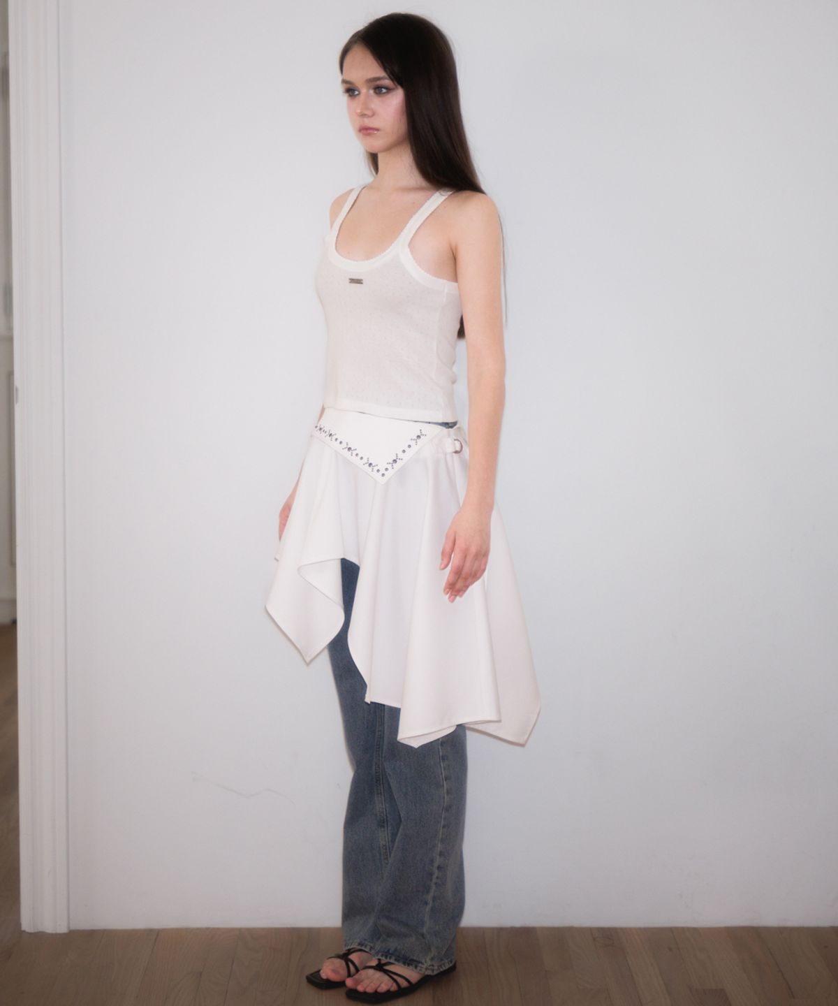 로제프란츠(ROSEFRANTZ) Soft Punching Lace Sleeveless [Ivory]