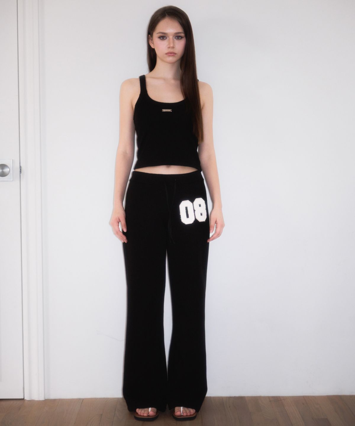 로제프란츠(ROSEFRANTZ) Soft Punching Lace Sleeveless [Black]