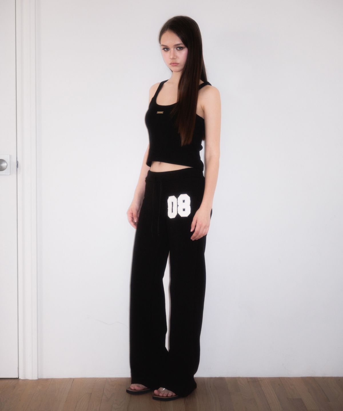 로제프란츠(ROSEFRANTZ) Soft Punching Lace Sleeveless [Black]