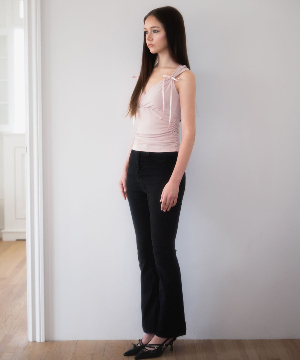 로제프란츠(ROSEFRANTZ) Lace-trim Ribbon Muse Sleeveless [Pink]