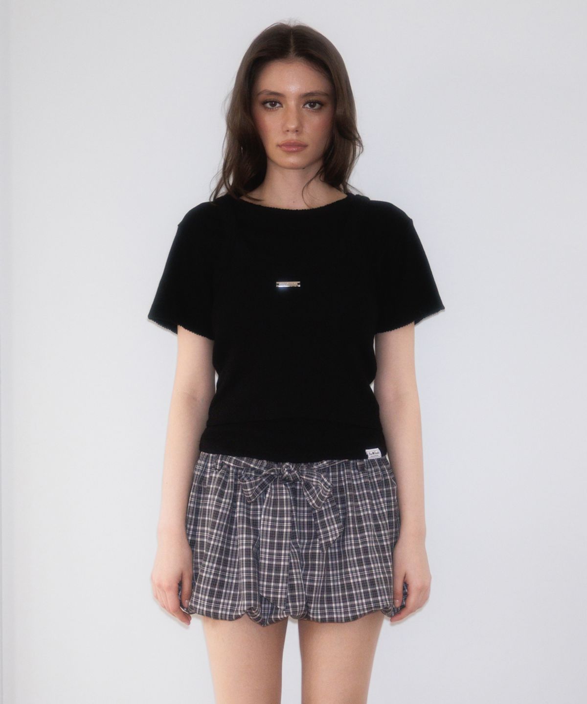 로제프란츠(ROSEFRANTZ) Soft Punching Lace T-shirt [Black]
