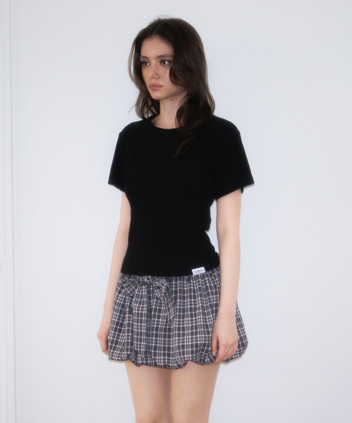 로제프란츠(ROSEFRANTZ) Soft Punching Lace T-shirt [Black]