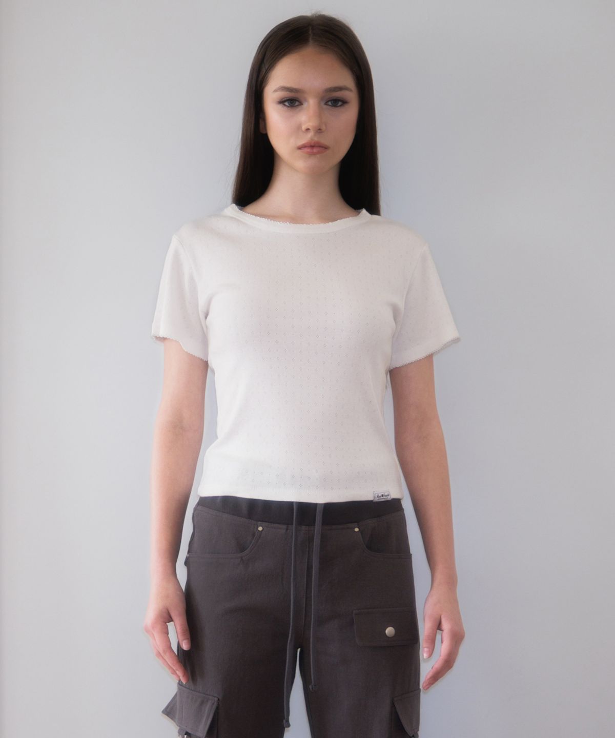 로제프란츠(ROSEFRANTZ) Soft Punching Lace T-shirt [Ivory]