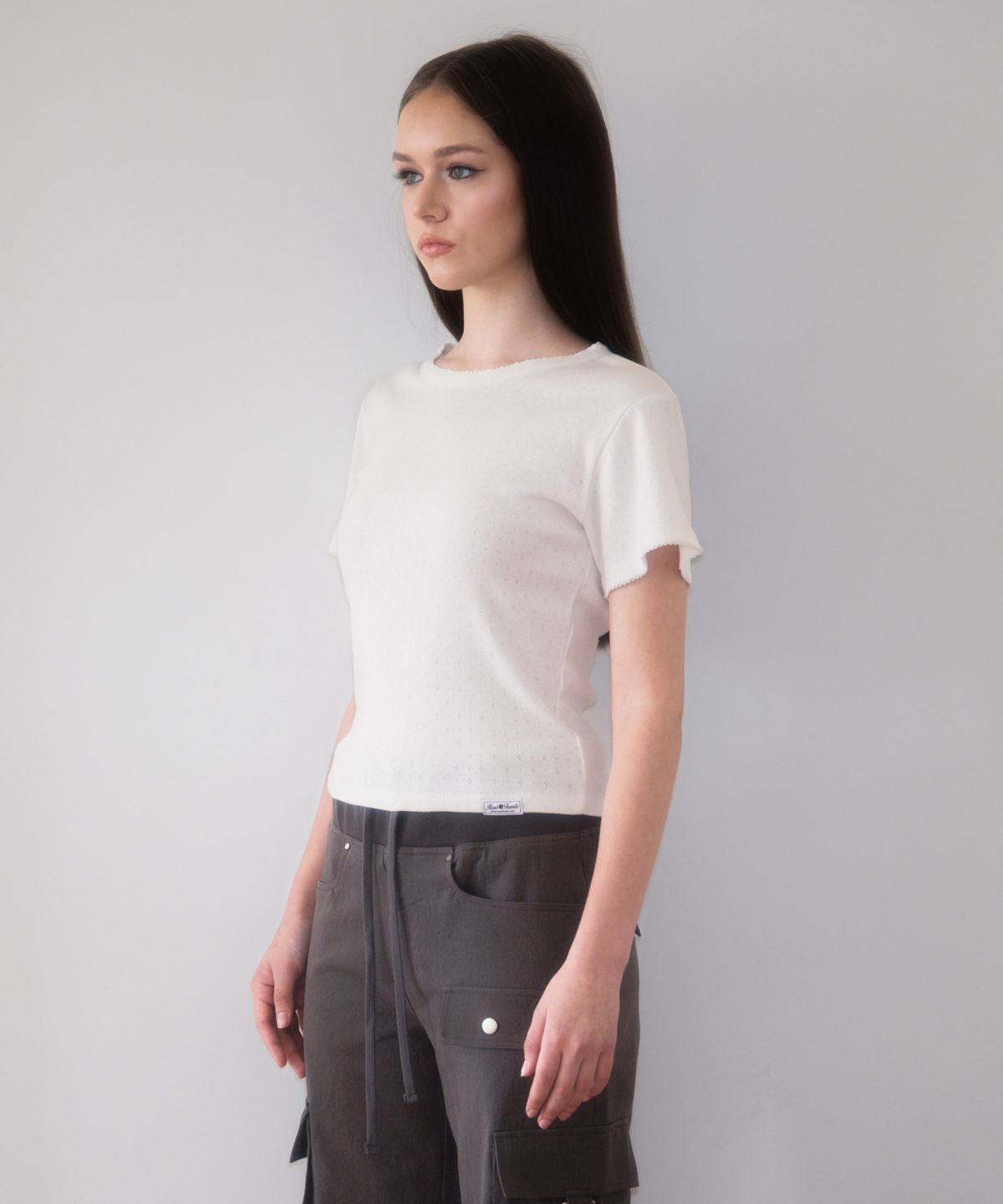 로제프란츠(ROSEFRANTZ) Soft Punching Lace T-shirt [Ivory]
