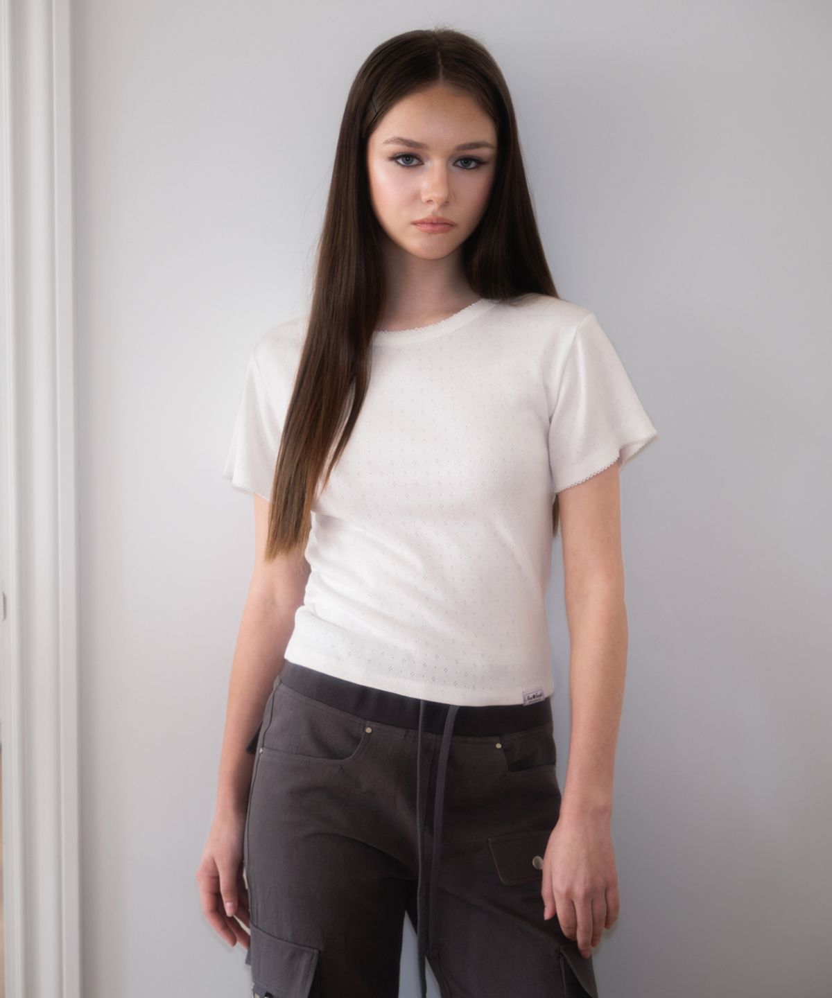 로제프란츠(ROSEFRANTZ) Soft Punching Lace T-shirt [Ivory]