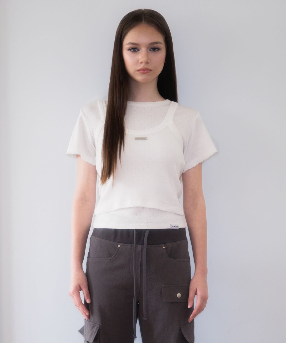 로제프란츠(ROSEFRANTZ) Soft Punching Lace T-shirt [Ivory]