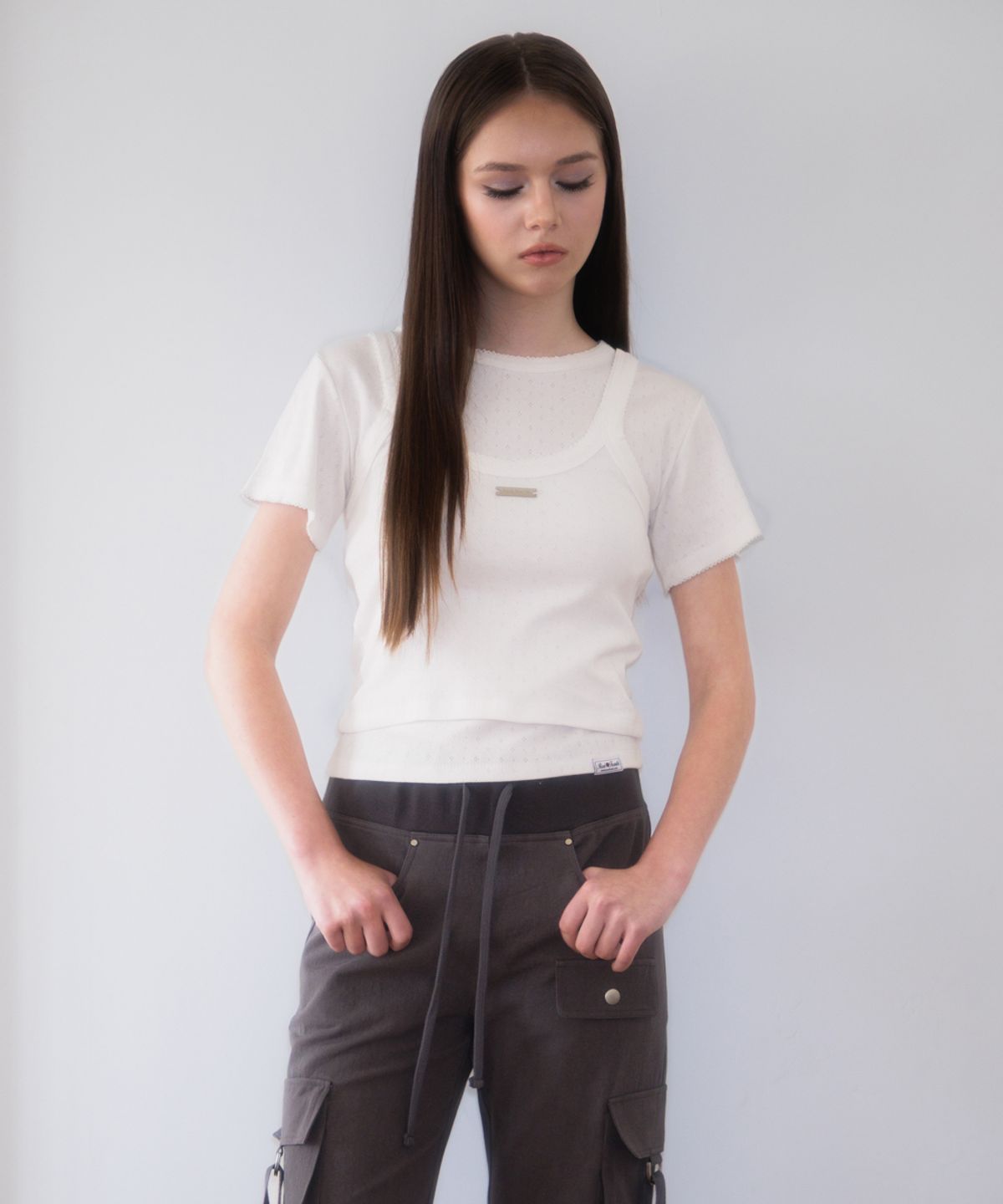 로제프란츠(ROSEFRANTZ) Soft Punching Lace T-shirt [Ivory]