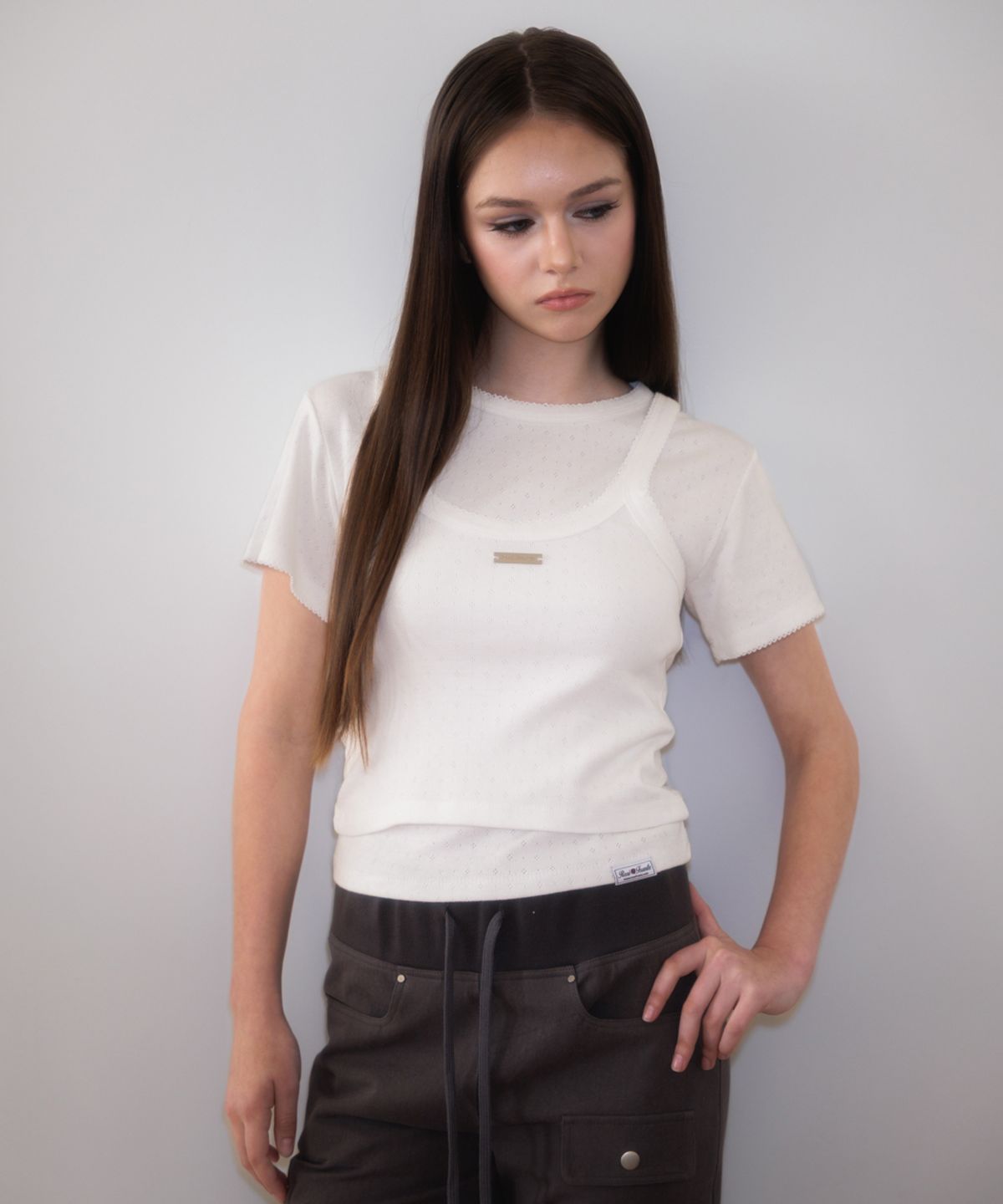로제프란츠(ROSEFRANTZ) Soft Punching Lace T-shirt [Ivory]